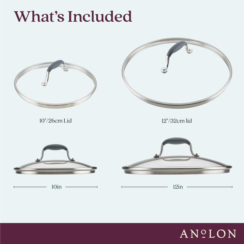 Anolon Advanced Home Glass Lid Set, 2pc - Thumbnail 5