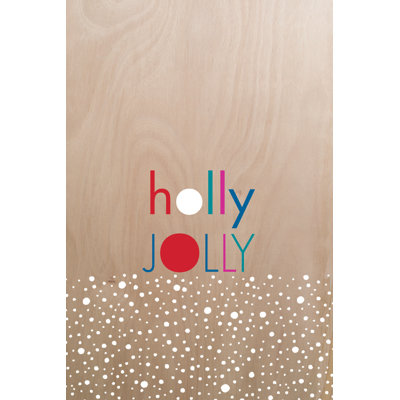 Modern Holly Jolly - Wrapped Canvas Print