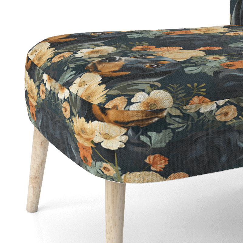 Daschund Dog I - Chaise d'appoint d'appoint rembourrée