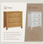 Table de chevet 3 tiroirs en bois, tables de bout naturelles-1055139782