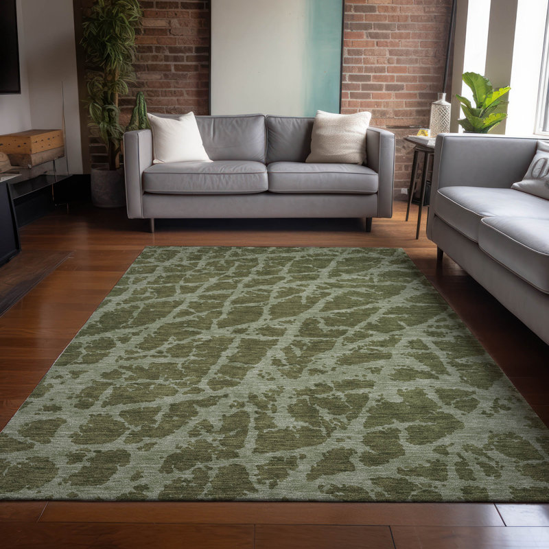 Kyrie Washable Abstract Indoor / Outdoor Rug, Rectangle 8' x 10'
