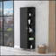 Armoire à linge miroir Urano, quatre tablettes intérieures, cinq tablettes extérieures - noir-1799206004