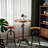 Anayia Pine Round Solid Wood Top Metal Base Dining Table