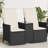 Vidaxl Reclining Garden Sofa Black, Cream White-116119961-116119958