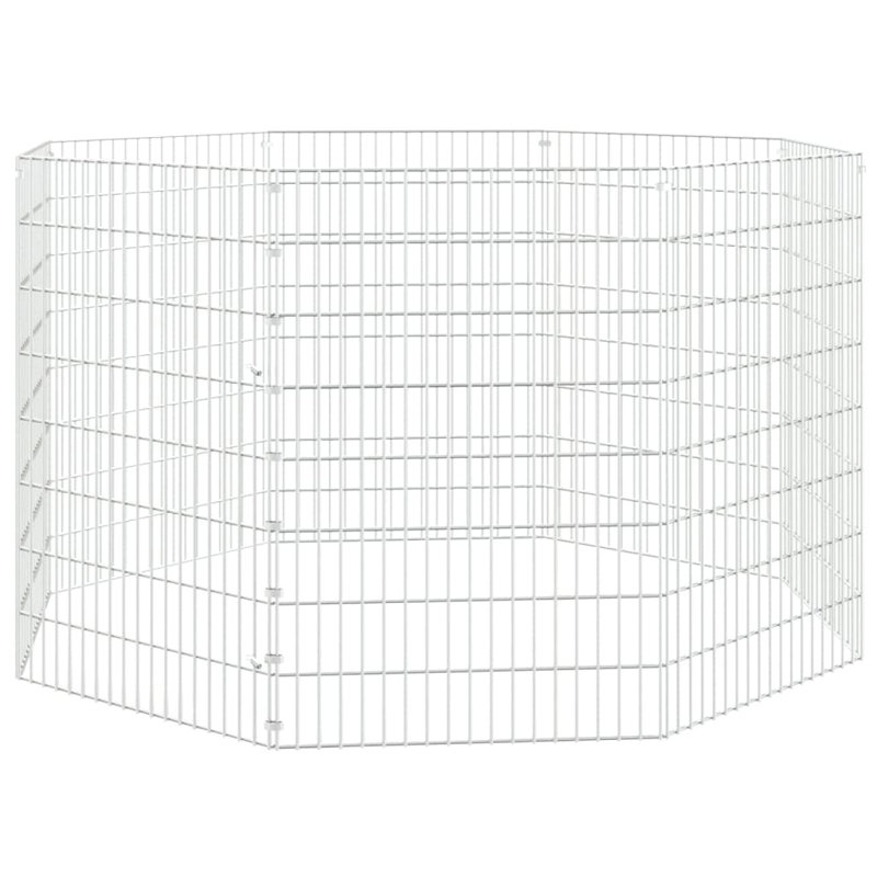 Granby Free Range Animal Enclosure 8-Panel 54x80 cm Galvanised Iron, 80cm H x 54cm W