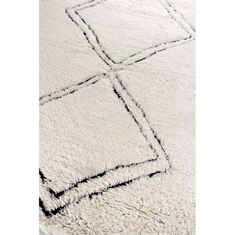 Moroccan Wool Geometric Area Rug, Rectangle 10' x 14'