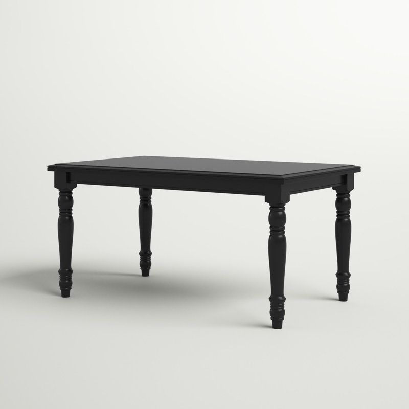 36" Solid Wood Dining Table, Ebony