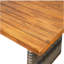 Ensemble de table de salle à manger d'extérieur en bois d'acacia avec 1 table et 1 banc, gris-789334878