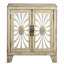 Console à miroir avec portes en blanc antique pour entrée élégante touche rectangulaire avec décor sophistiqué en verre