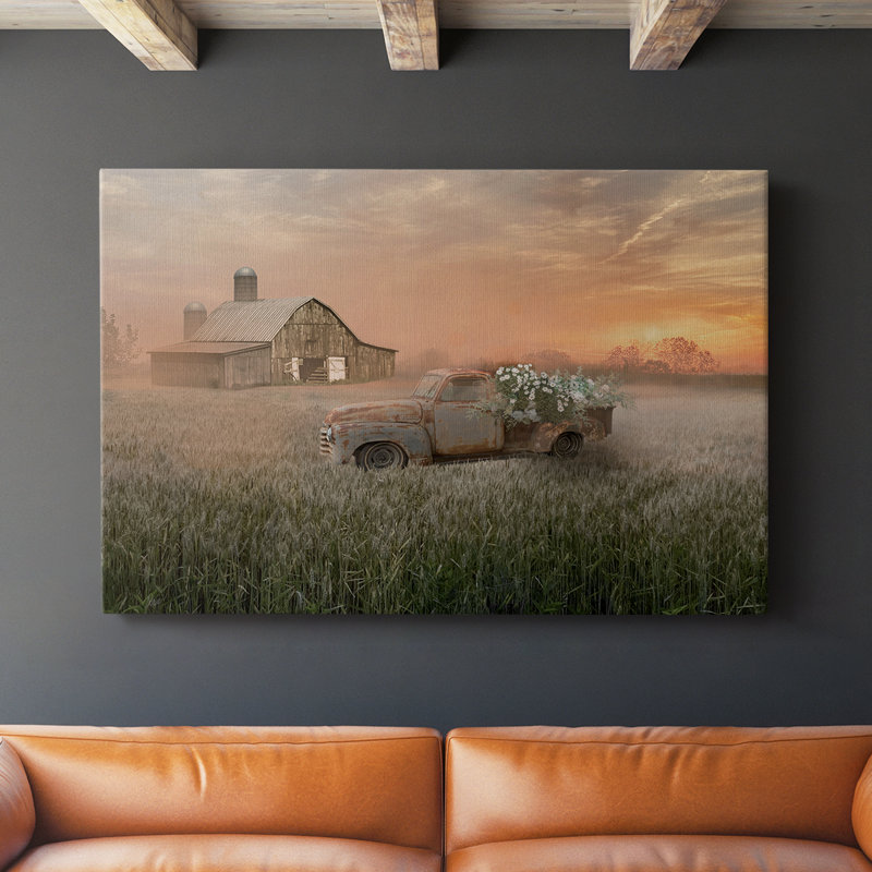 Tôt le matin, brouillard - galerie Cavas, H 24 po x l 36 po