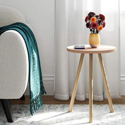 Minimalist Round Side Table For Living Room, Bedroom, Office, And Nursery - Compact And Versatile Modern Accent Table