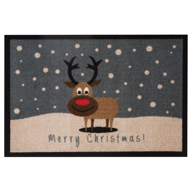 Merry Christmas Reindeer Doormat