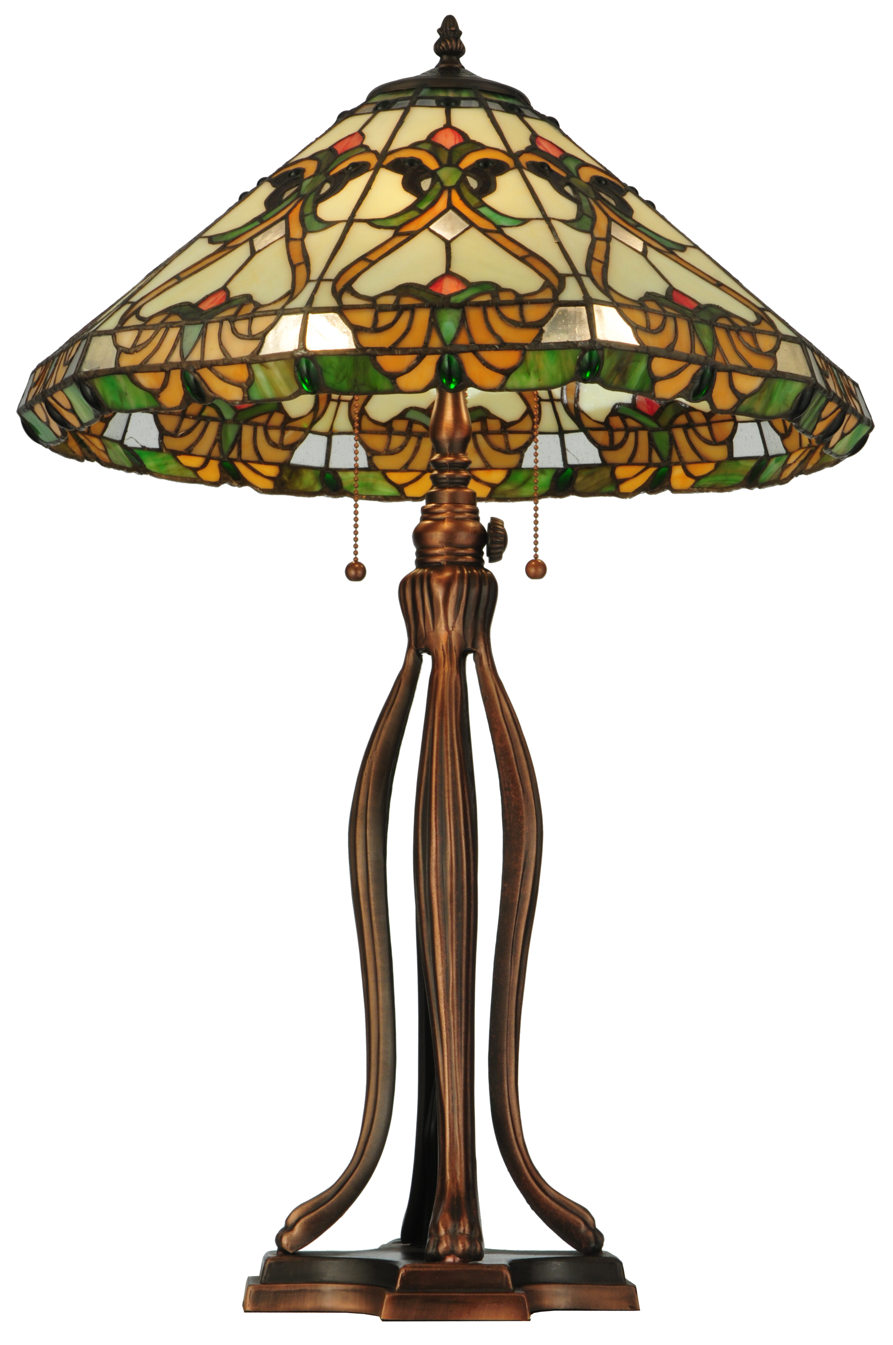 Meyda Lighting Meyda Tiffany & Stained Glass Metal Table Lamp