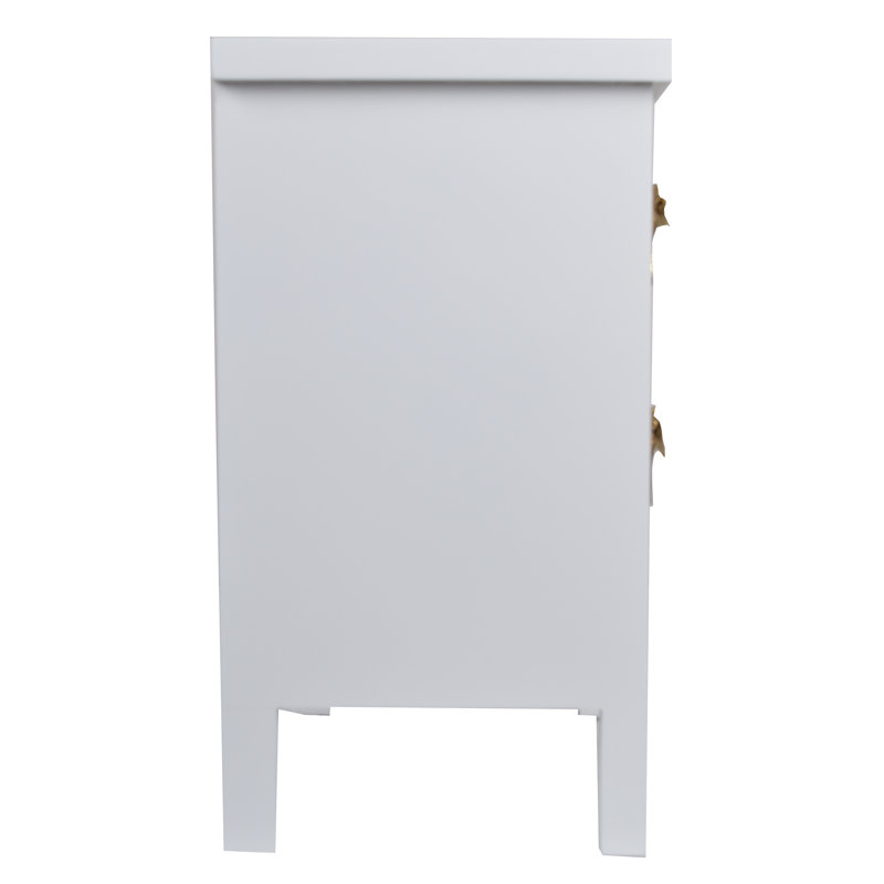 Drews 48cm W Bedside Table, White