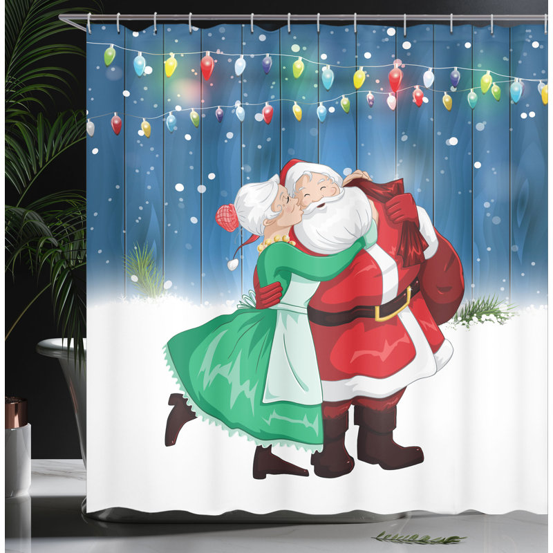 Shower Curtain with Hooks Included, 70" H x 69" W