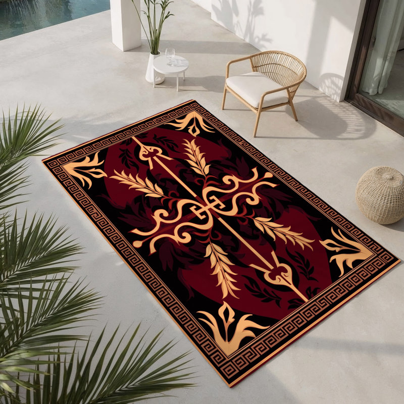 Tapis intérieur et extérieur Gloriana's Tapisserie, Rectangle 9 pi x 12 pi