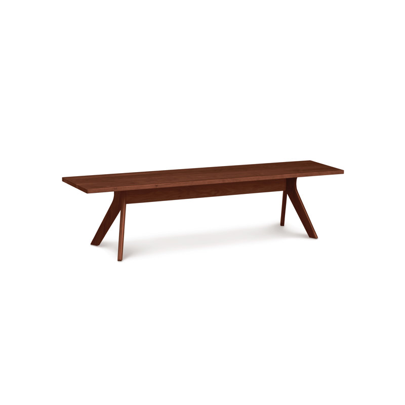 Audrey Solid Wood Bench, 17.5" H x 72" W x 17.75" D, Cognac Cherry