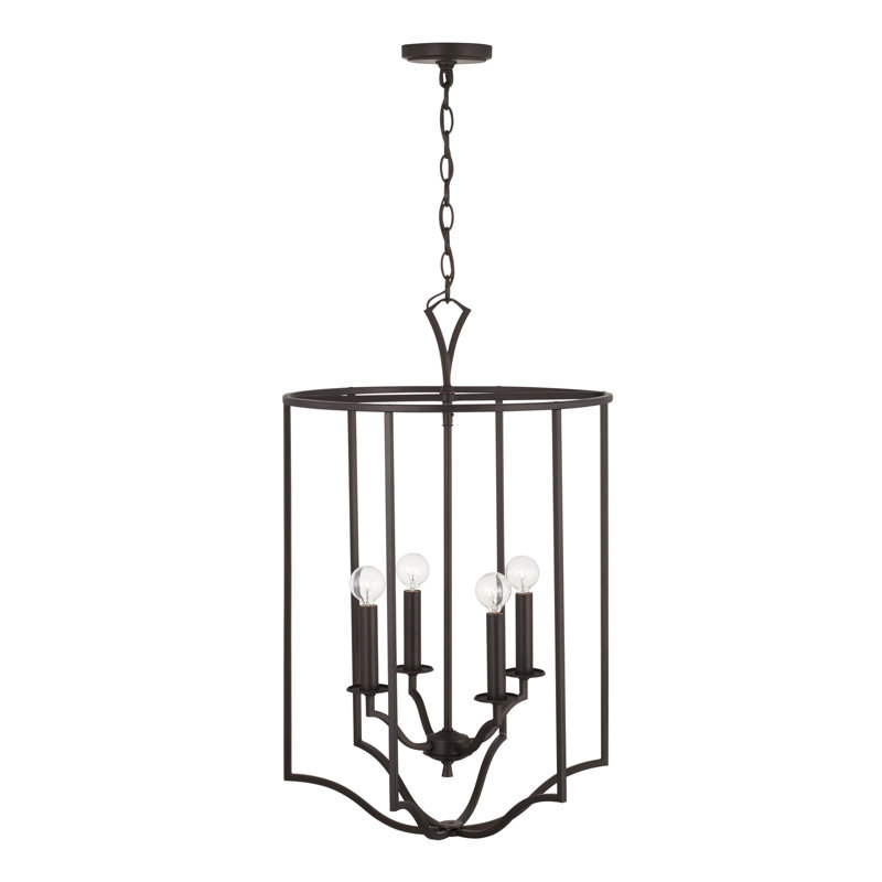 Luminaire suspendu de style lanterne à 4 lumières