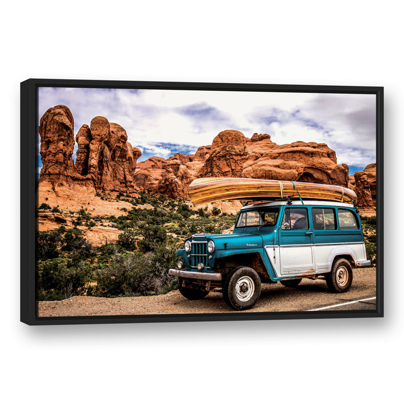 " Adventuring Jeep ", 13.75" H x 35.75" W x 1.75" D