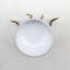 Plat rond en porcelaine avec bol décoratif Ormolu blanc / bronze