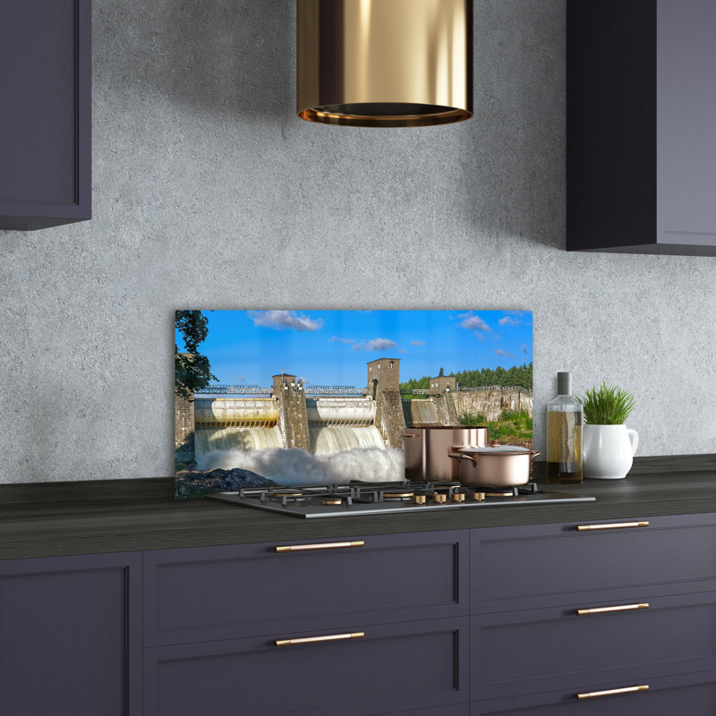 50cm W x 100cm L Glass Peel and Stick Panel