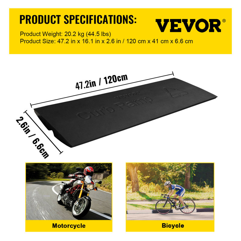 Rampe de seuil 2,6 po Vevor