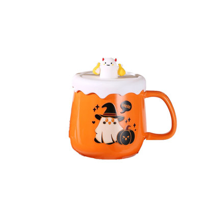 Tasse en céramique avec couvercle Personnalité d'Halloween