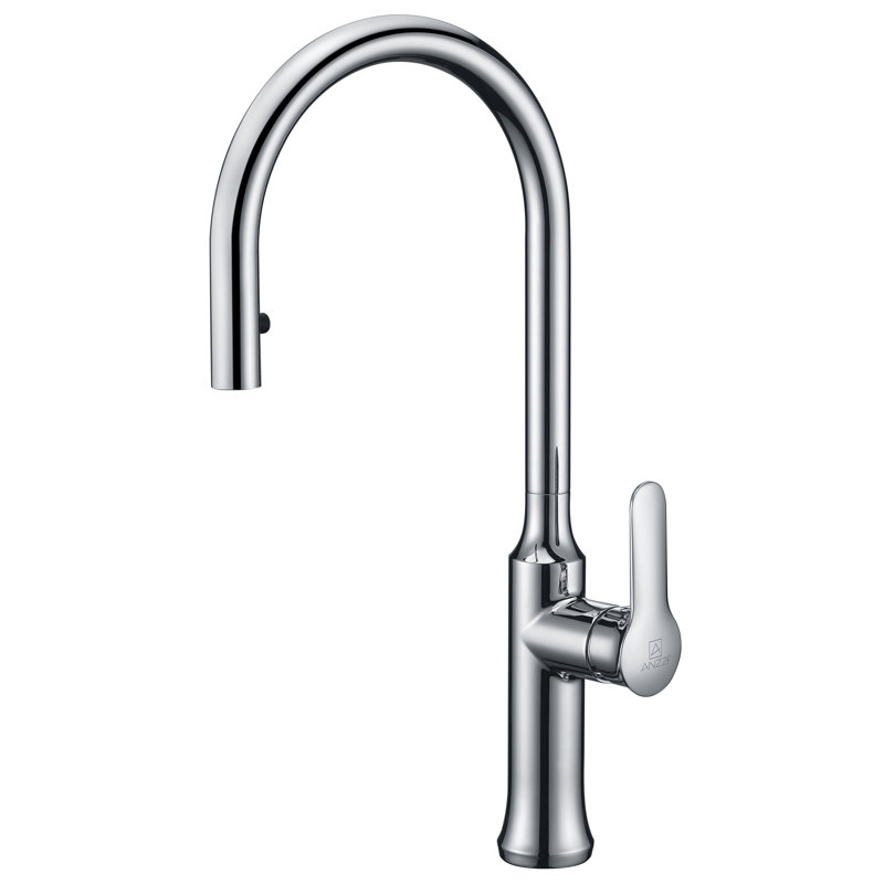 ANZZI Cresent Series Pull Down Kitchen Faucet, Polished Chrome