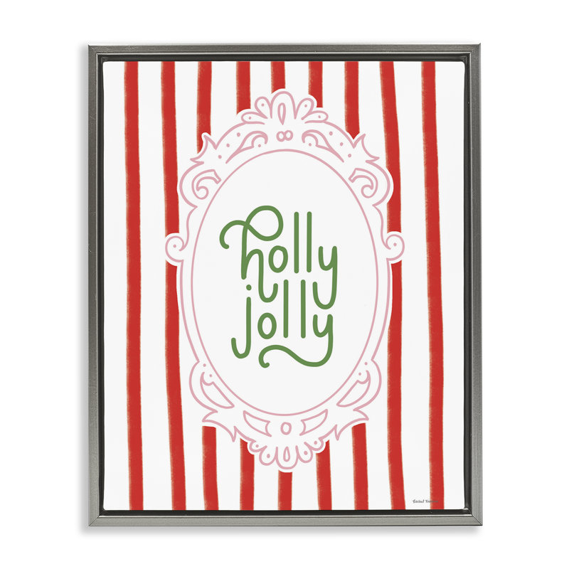 Cadre flottant Holly Jolly Ornate, H 31 po x l 25 po, Cadre flottant gris lustré