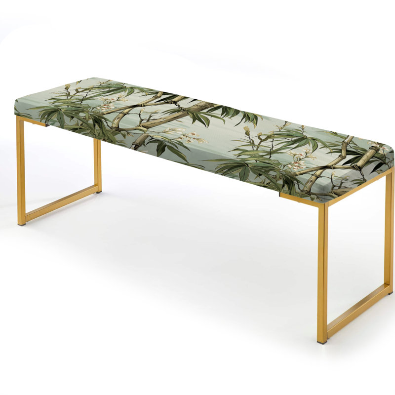 Bamboo Elegance Tropical - Banc rembourré doré
