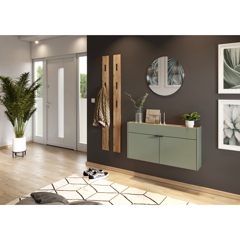 Nyack 12 Pair Shoe Storage Cabinet, Taupe green