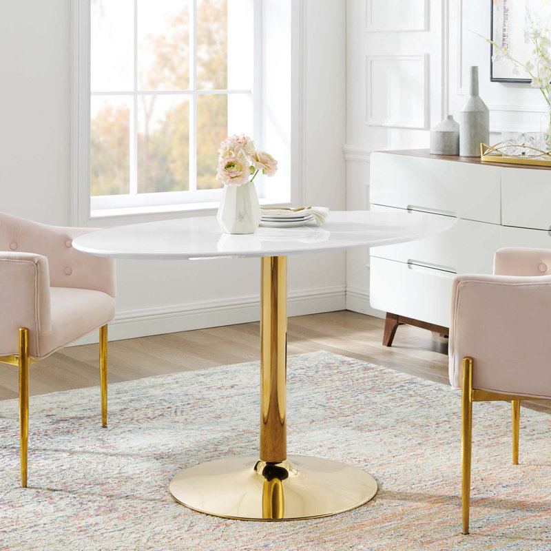 Modway Verne Dining Table, White, 27.5" W x 48" L