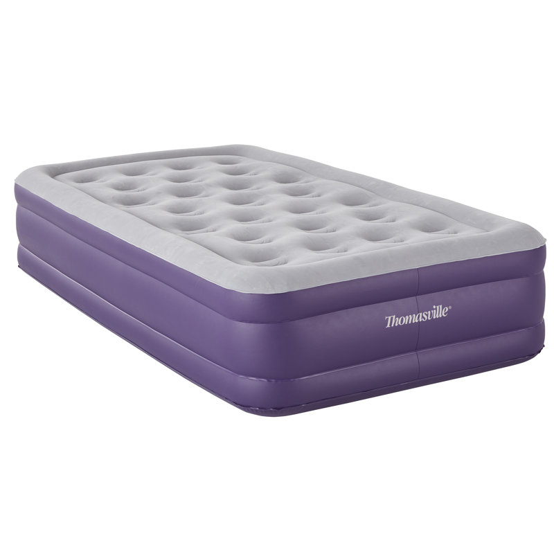 Thomasville Twin Purple Raised Air Mattress with Electric Pump