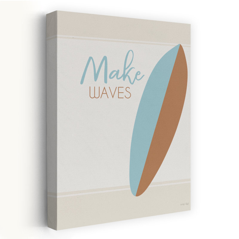 «Make Waves Coastal Art», H 24 po x l 16 po
