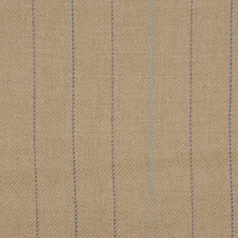 Hildegarde Linen Fabric, Flax/Plum