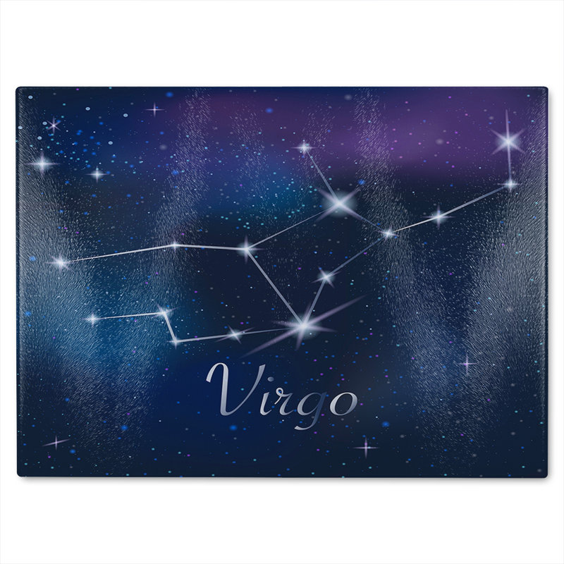 Zodiac Sign Virgo Dining Glass Chopping Board