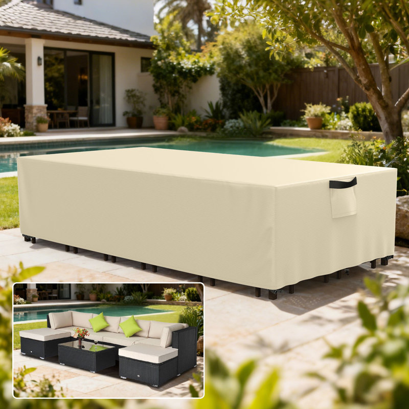 Housse imperméable pour meubles de jardin d'extérieur, Beige