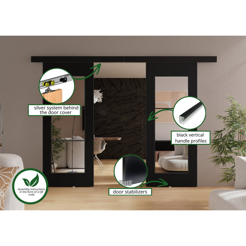 DOOR TORI 2, Black, 174cm x 205cm