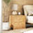 Rusict Farmhouse Wood Nightstand With 2 Drawer