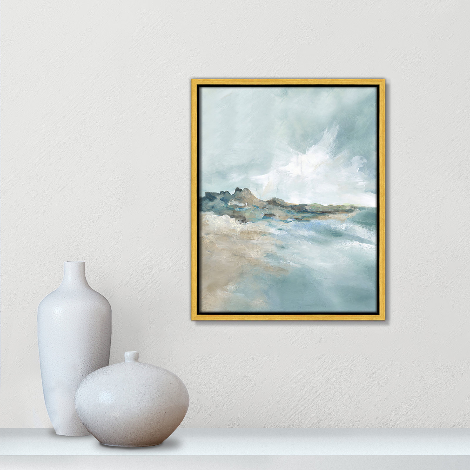 Sandpoint Print by Carol Robinson, 15.5" H x 12.5" W, Gold