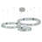 Sliver 3 Rings Crystal Chandelier Round Pendant Light Fixture for Foyer Living Room Bedroom D15.7''x D23.6''x D31.5''