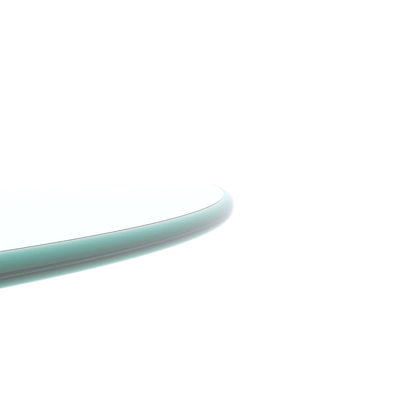 20" Inch Round Tempered Glass Table Top Clear Glass 1/4" Inch Thick Round Polished Edge(Only The Top)