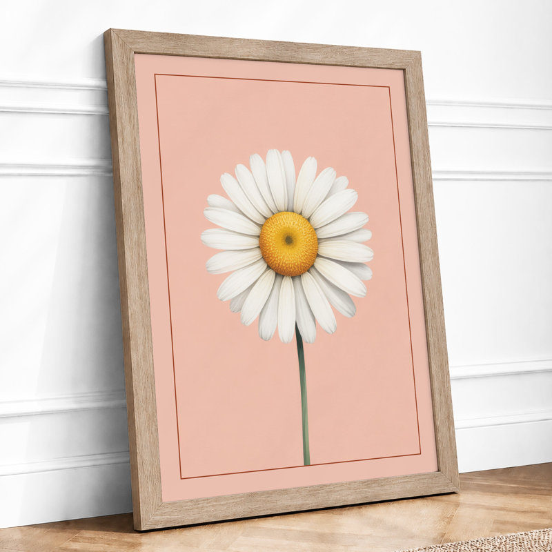 Daisy Study Botanical Framed Art Print, A1 - 84.1 x 59.4 cm, Oak