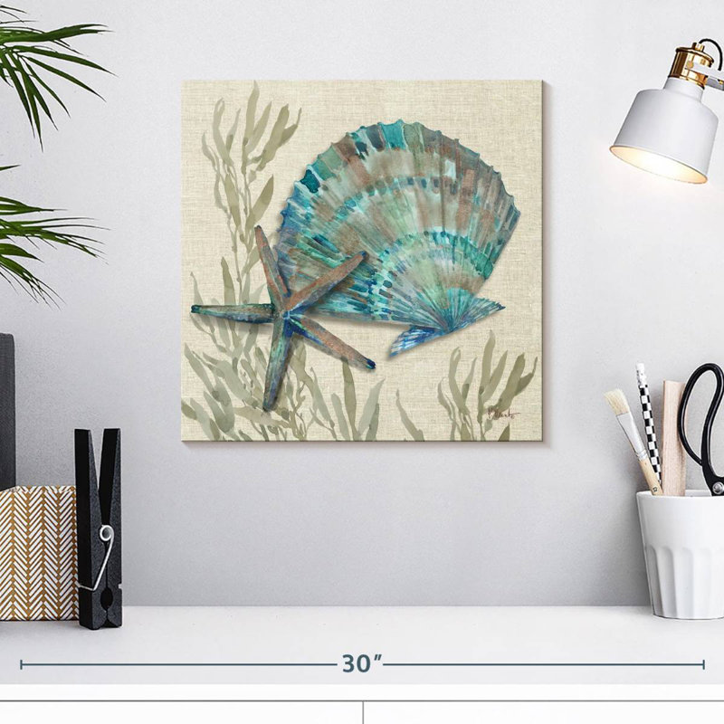 Aletra Crescent Beach Shells II, 16" H x 16" W