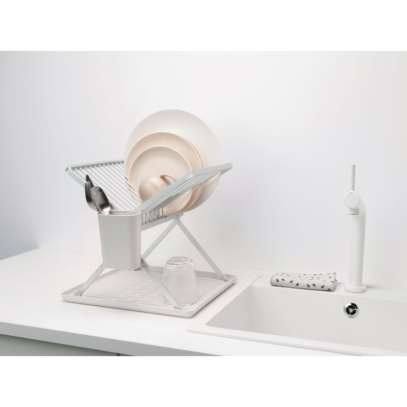 Brabantia Sinkside Small Foldable Dish Drying Rack, Light Grey