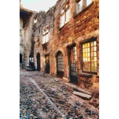 " Painted Cobblestone Street " Painting Print