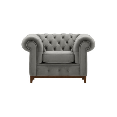 Frye Velvet Chesterfield Chair