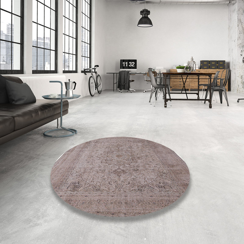 Tapis oriental gris Melita, Rond 8 pi