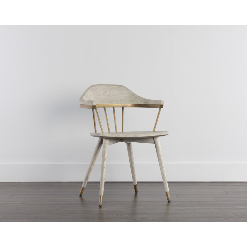 Westport Solid Wood Arm Chair, Gray