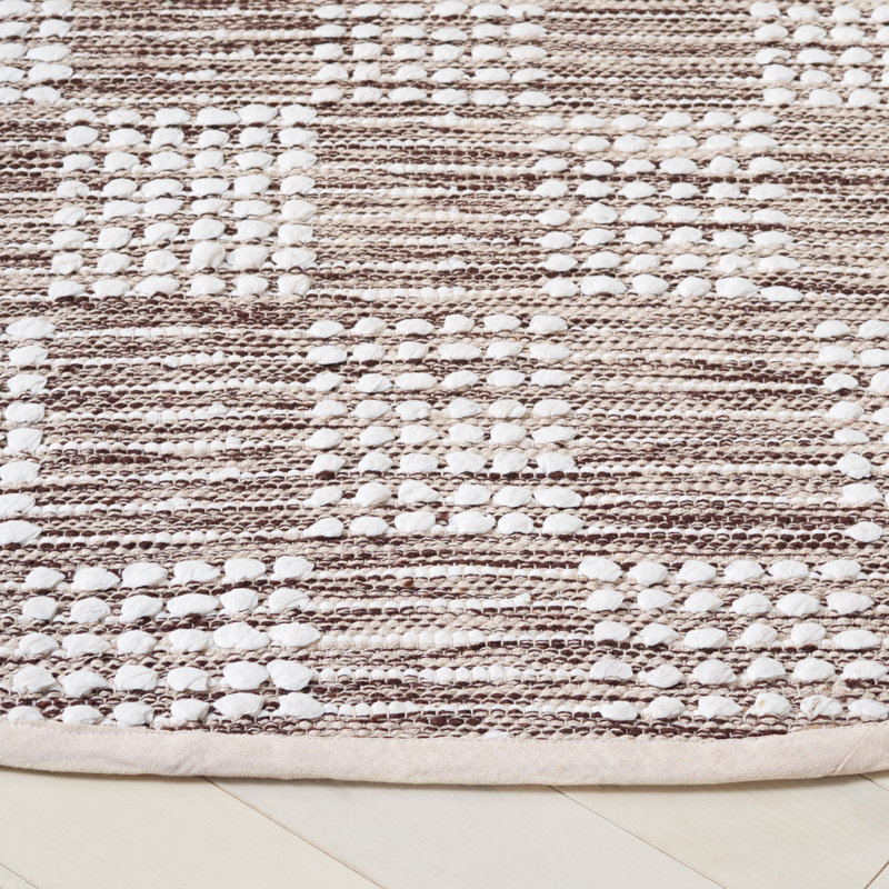 Tapis brun / ivoire Nayelie 979, Rond 6 pi